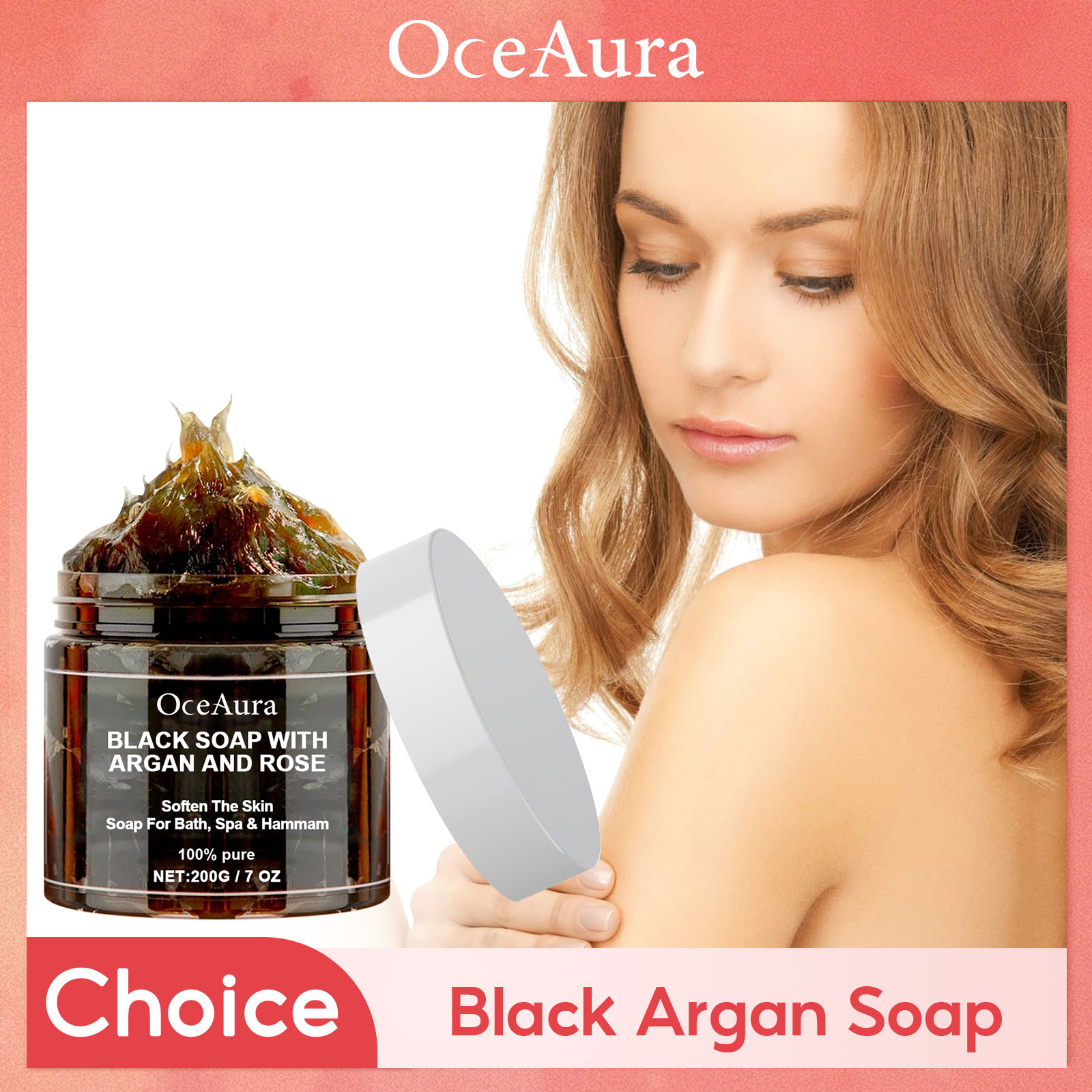 Castor Oil Soap - Black Cleansing Soap Deep Exfoliating Moisturizing