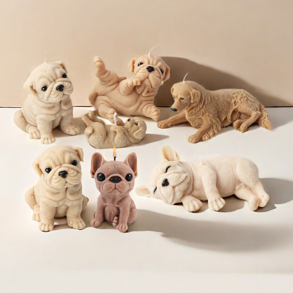 3D Dog Silicone Candle Molds S - Soap Making Chemical recension och pris