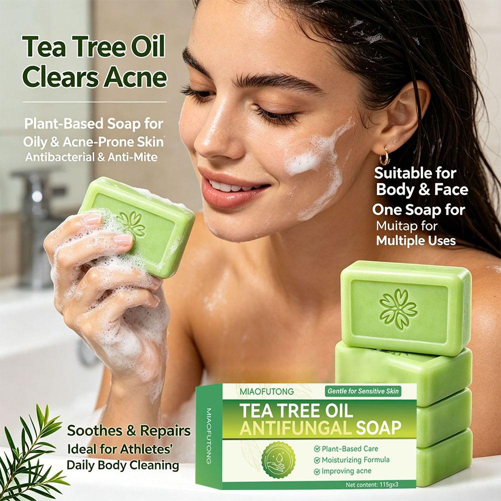 3pcs Tea Tree Oil Soap Bar Nat - Castor Oil Soap recension och pris