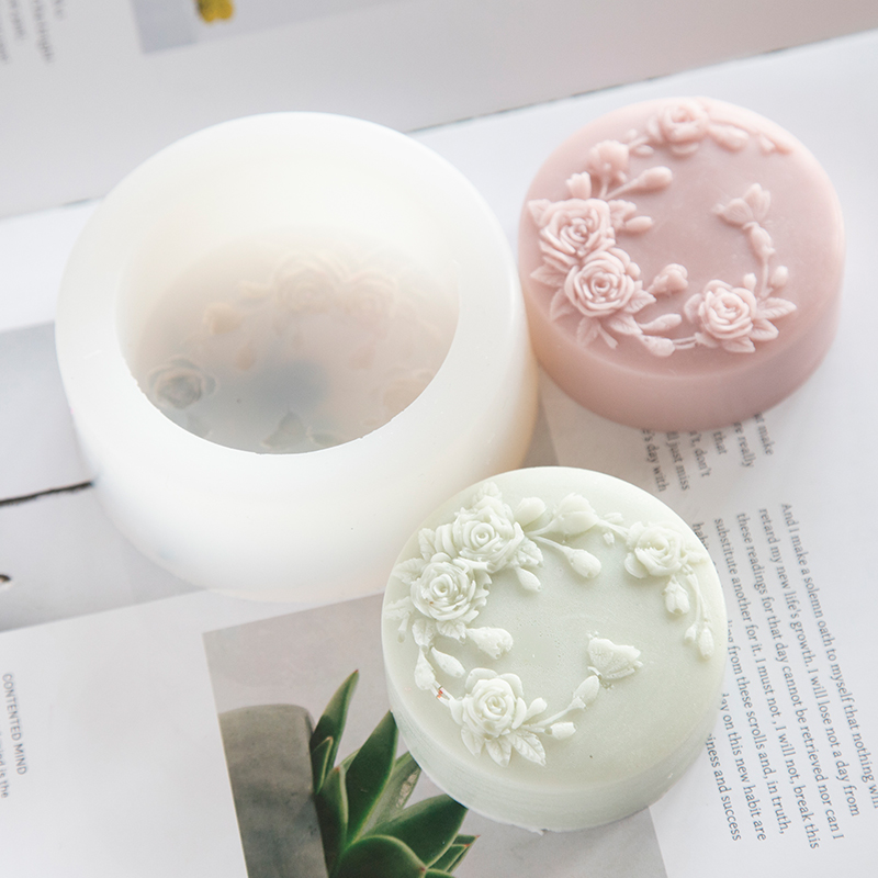 Round Shape Rose Flower Handma - Soap Making Chemical recension och pris
