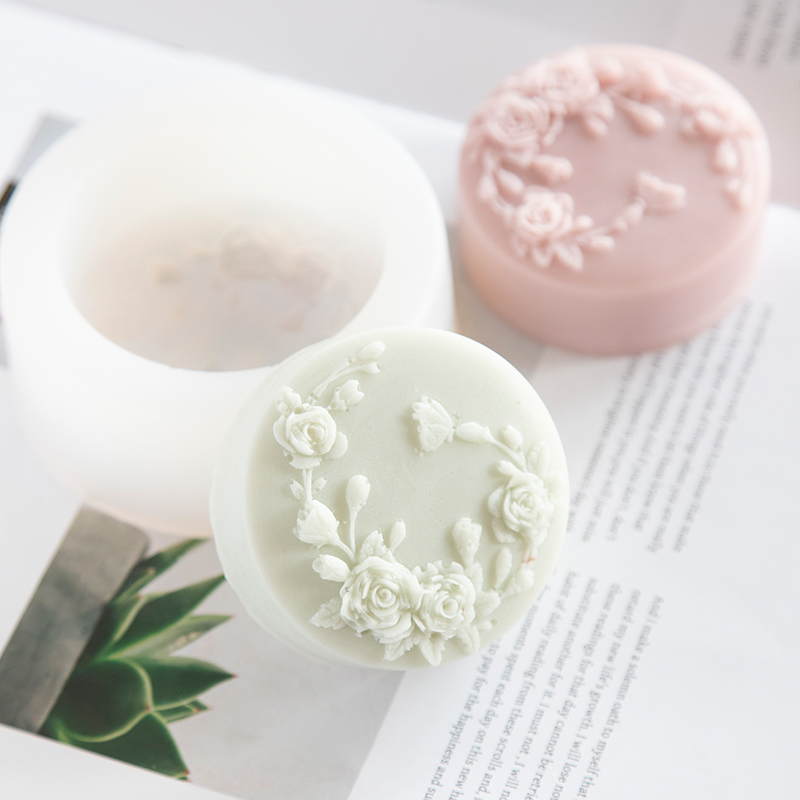 Round Shape Rose Flower Handma - Soap Making Chemical recension och pris