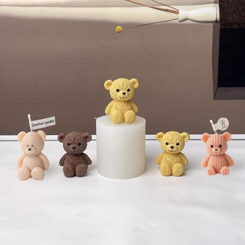 3D Cute Bear Candle Making Mou - Soap Making Chemical recension och pris