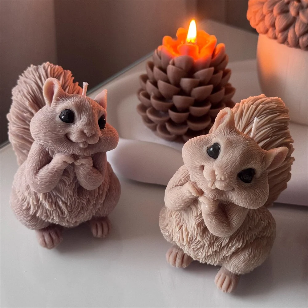 Cute Squirrel Candle Silicone  - Soap Making Chemical recension och pris