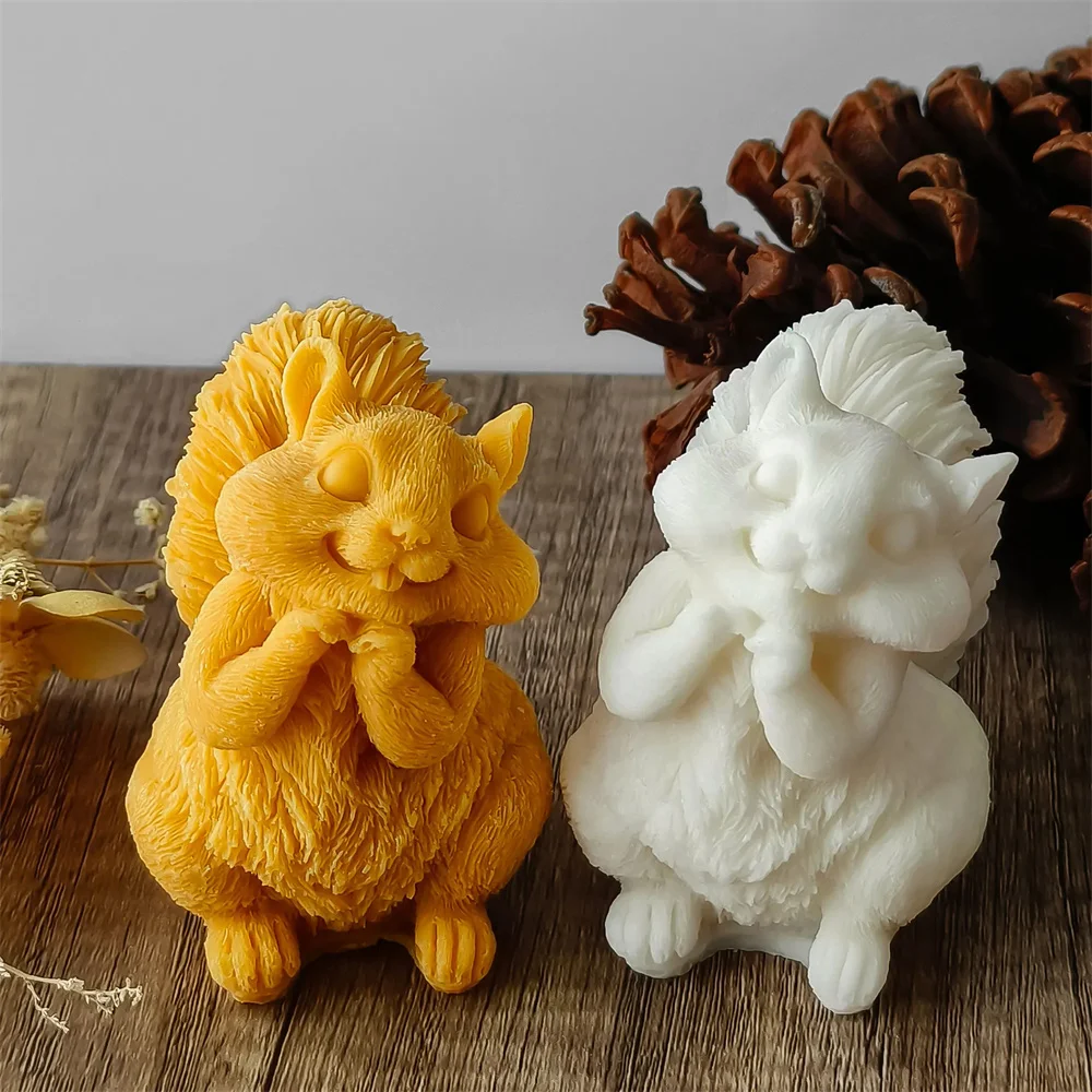 Cute Squirrel Candle Silicone  - Soap Making Chemical recension och pris