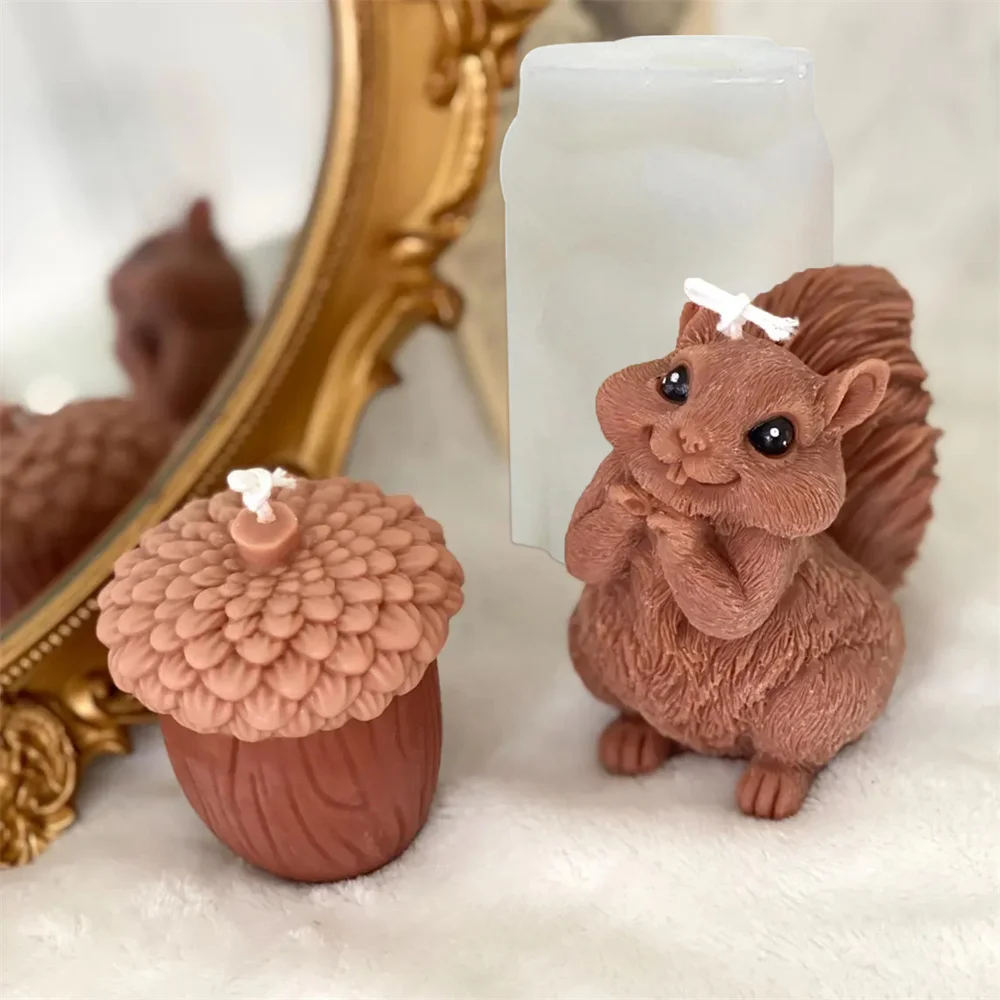 Cute Squirrel Candle Silicone  - Soap Making Chemical recension och pris