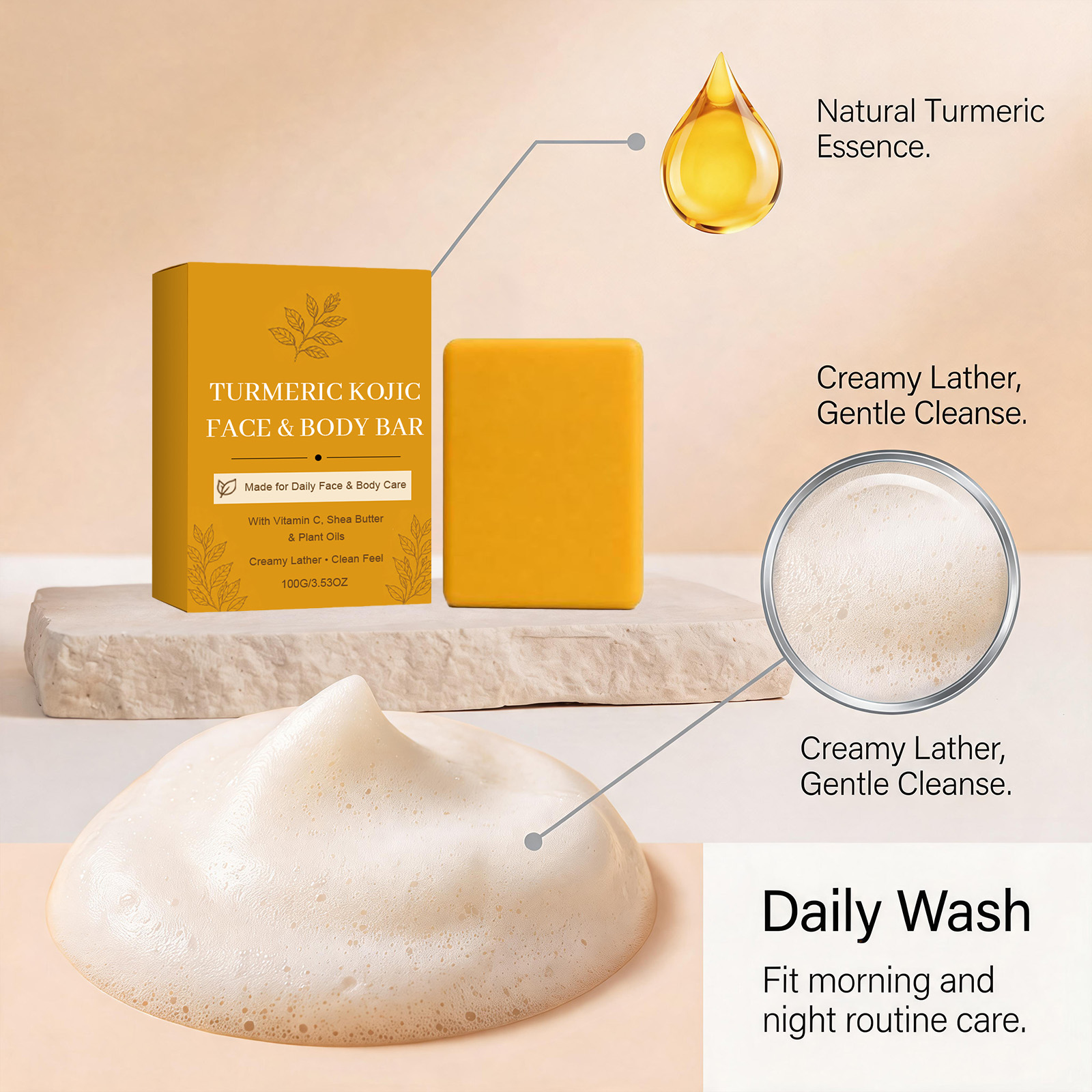 Turmeric Kojic Acid Handmade S - Castor Oil Soap recension och pris
